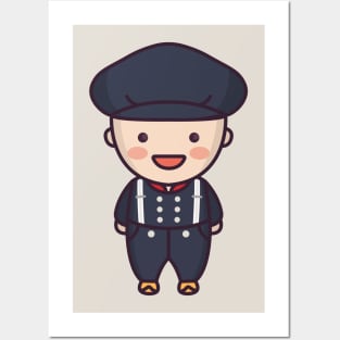 Cute Dutch Boy in Traditional Clothing Posters and Art